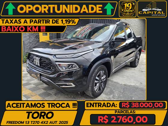 FIAT TORO 1.3 TURBO 270 FLEX FREEDOM AT6